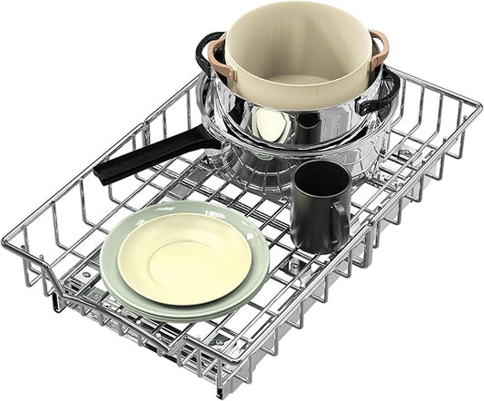 Simple Houseware Under Cabinet Pull Out Sliding Shelf Drawer Organizer, 18" D x 11" W