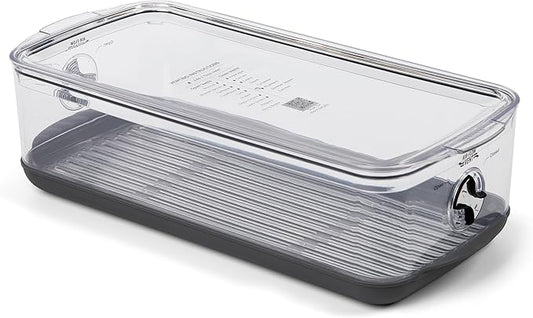 ProKeeper+ by Progressive Stackable Produce ProKeeper Storage Container with Stay-Fresh Vent System (PKS-917 (5.7qt Long Produce))