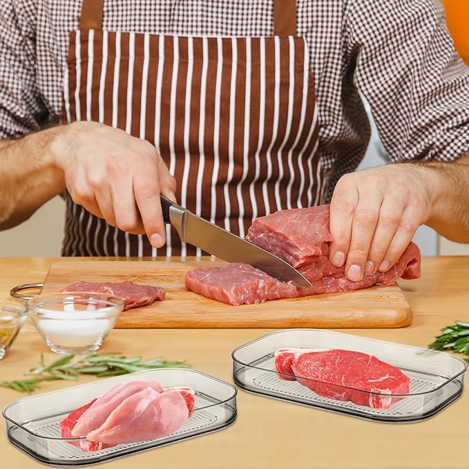 Deli Meat Container Fridge With Lids for Cold Cuts, Lunch Meats, Salami - Meal Prep Containers, BPA-Free 16 oz Square for Lunch Meat