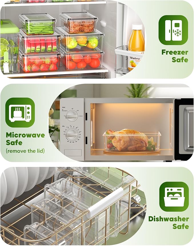 60 PCS Food Storage Containers with Lids(30 Containers & 30 Lids), BPA-Free Plastic Food Containers for Kitchen Storage, Leak Proof, Reusable Meal Prep Containers with Labels & Pen