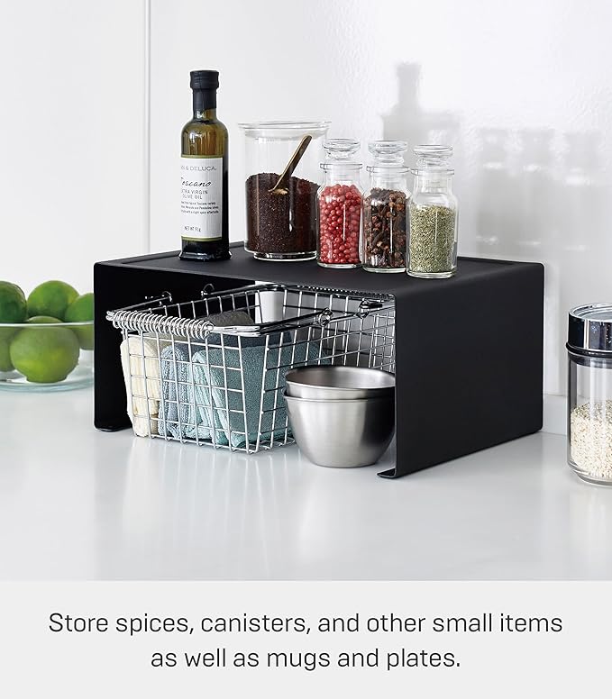 Yamazaki Home Tower Stackable Kitchen Rack – Storage Organizer Counter Shelf Large