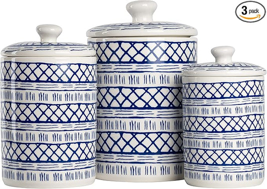 10 Strawberry Street CAN-MARINA Kitchen Canister Set, Set of 3