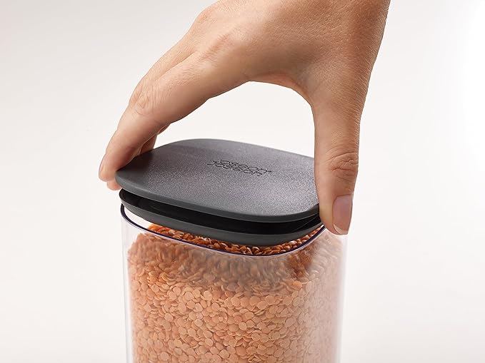 Joseph Joseph Podium Dry Food Storage Container Set with Stand, 5-piece, Gray