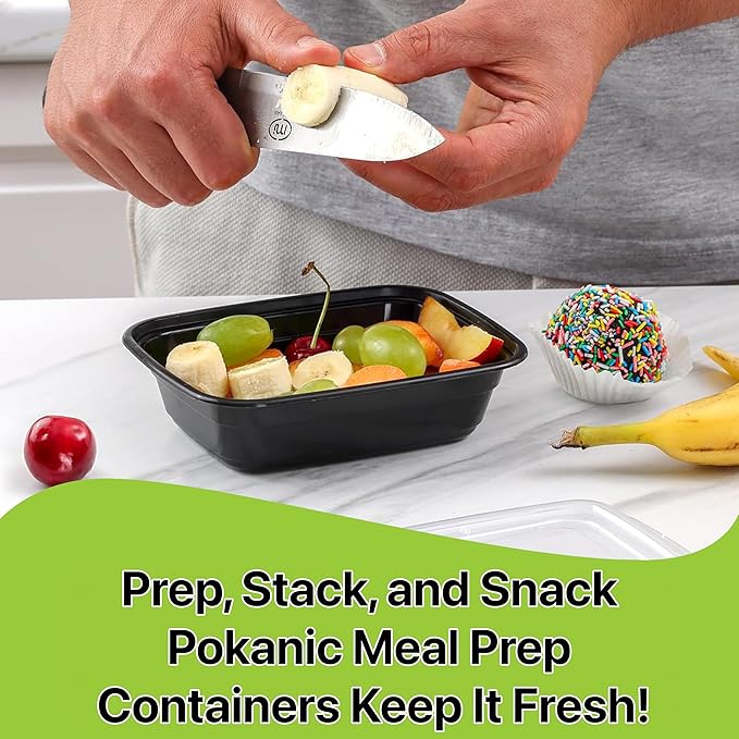 Meal Prep Containers [10 Set] 16 oz with Lids, 1 compartment, Stackable, Reusable, Leakproof, Food Safe, Microwave, Freezer & Dishwasher Safe for Food Prep Storage Bento Box (10 Set, 16 oz)