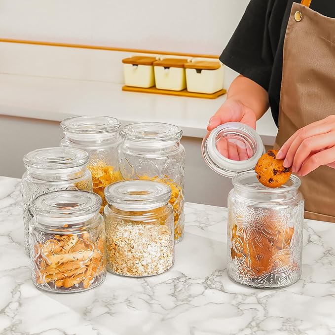32oz Wide Mouth Mason Jars, 2-Pack Glass Jars With Lids, Pickle Canning Jars For Candy, Sugar, Coffee, Tea, Spice, Cookie, Dishwasher Safe