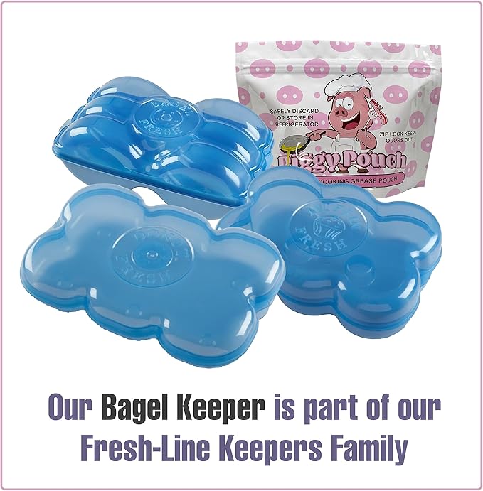 Touch Up Cup Bagel Fresh Holder Container Bread Storage Keeper Saver, Airtight and Reusable, BPA-Free, As Seen On Shark Tank Products, Pack of 1, Holds 6 Bagels
