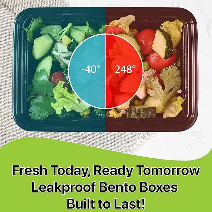 Meal Prep Containers [10 Set] 28 oz with Lids, 1 compartment, Stackable, Reusable, Leakproof, Food Safe, Microwave, Freezer & Dishwasher Safe for Food Prep Storage Bento Box (10 Set, 28 oz)