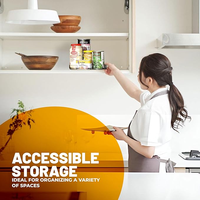 Lazy Susan Turnable Organizer for Cabinet – 11.5 Inches Clear – Heavy Duty Plastic – Multifunctional and Practical Design – Ideal for Kitchen, Under Sink, Bathroom (1 Pack)