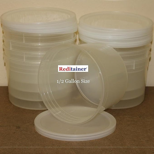 Deli Food Storage Containers with Lid, 64-Ounce, 8-Pack