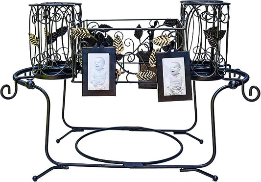 Utensil Caddy - Silverware Caddy or Napkin, Cutlery and Plate Holder - The Ideal 2-Piece Portable Outdoor Kitchen Accessories Buffet Organizer for Picnics, Camping, Barbecue, Parties and Events