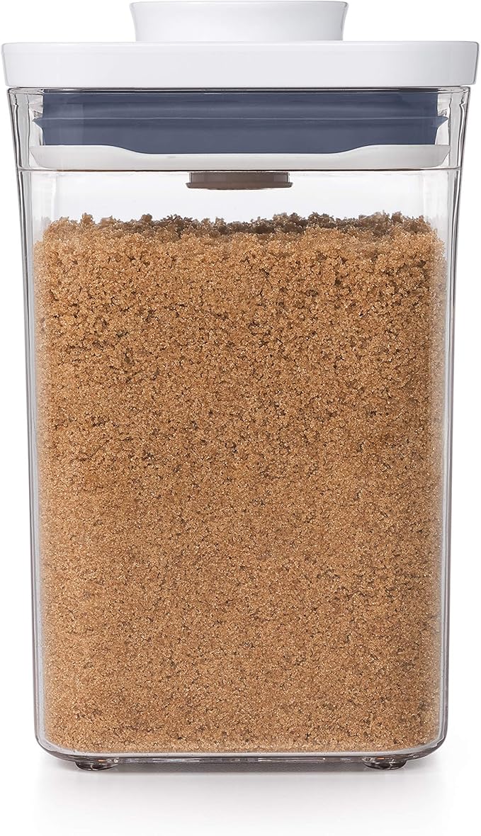 OXO Good Grips POP Container - Airtight Food Storage - Small Square Short 1.1 Qt Ideal for 1 lb of brown sugar or confectioner's sugar