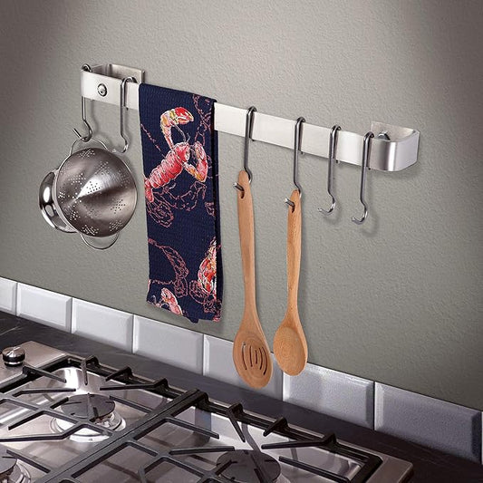 Enclume Premier 24-Inch Utensil Bar Wall Pot Rack, Stainless Steel