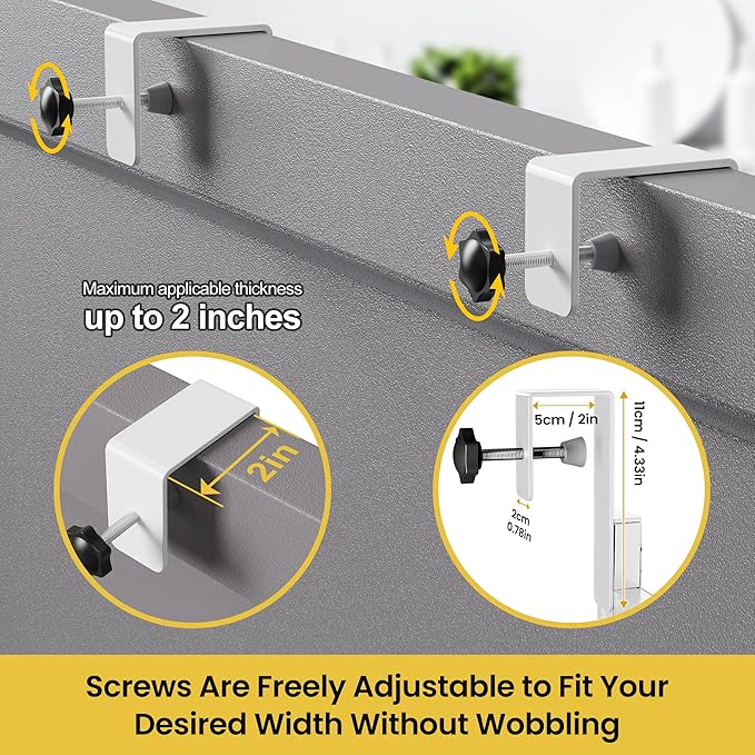 Pantry Door Organizer 12 Inch Wide, 5 Tier Hanging Adjustable Over the Door Spice Rack For Narrow Space,Matt White
