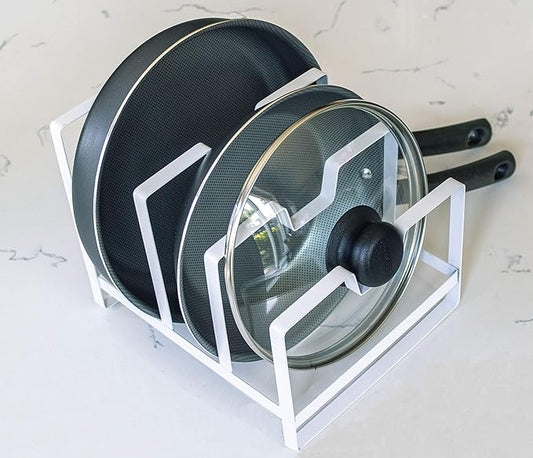 Kitchen Spaces Pot and Pan Organizer, White